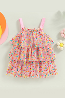 Summer Children Baby Clothes Cute Sleeveless Dots Princess Dress Toddler Girl Ruffle Dresses Clothing