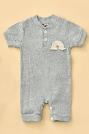 Cotton Rib Short Sleeve Outfit Toddler Baby Boys Girl Rainbow Romper Summer Baby Girls Jumpsuit Playsuit