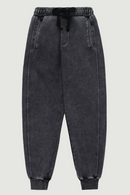 Cotton Harem Distressed Sweatpants Streetwear Winter Casual Jogger Thick Fleece Pants Mens Trousers Black