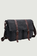 Men Messenger Bags Canvas and Leather Patchwork Big Satchel Shoulder Bags Male Laptop Briefcase Vintage Travel Handbag
