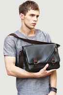 Luxury Leather Men Sling Bag Casual Business Messenger Bag Vintage Men Crossbody Bag Male Shoulder Bags
