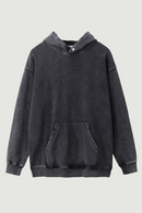 Mens Hoodie Sweatshirt Grunge Streetwear Wash Hooded Pullover Heavy Cotton High Street