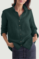Autumn Women Work Shirt Cotton Turn-down Collar Long Sleeve Baggy Blouse Female Vintage Casual Vintage Tops