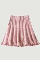 Women Mini Skirt Autumn Elastic Waist A-line Skirt Fashion Twist Ruffle Ladies Skirt