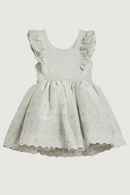 Summer Princess Sundress for Baby Girls Sleeveless Lace Plain England Stylish Dress for Children Toddlers Birthday Dresses