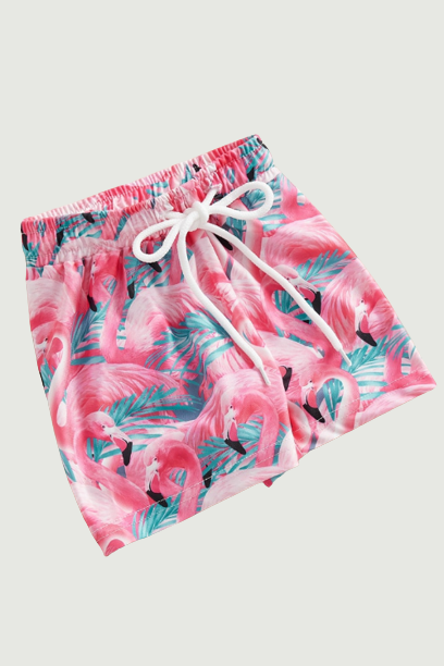 Flamingo Swimming Trunks For Girls Boys Swim Trunks Swimsuit Children Swimwear Kids Swimming Shorts Baby Bathing Suits