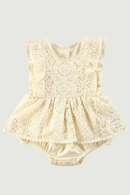 Toddler Baby Boy Girl Clothes Lace Floral Romper Jumpsuit Infant Summer Sleeveless Cotton Ruffle Outfit