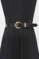 Leather Metal Buckle Long Wide Belt Personality Women Tide All-match Spring Autumn
