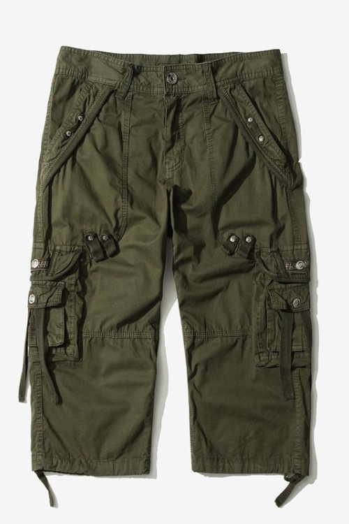Summer Military Tactics Men Shorts Multi-pocket Solid Pants Men Outdoor Casual Straight Jogging Pant