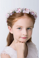 Children Wreath Girl Princess Headband Kids Tiara Decoration Bride Bridesmaid Wedding Dress Accessories Flowers Pearls Headdress