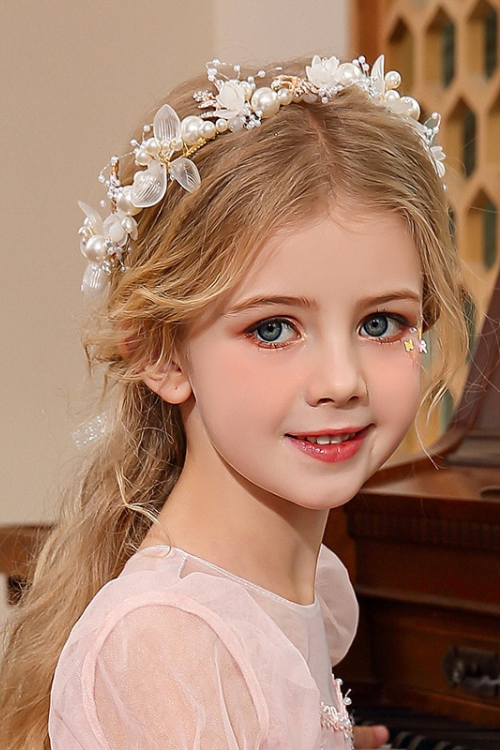 Children Hair Accessories Baby Girls Princess Headband for Bridesmaid Dress Infants Performance Costume Headwear