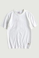 Summer Men Short Sleeved Retro Youth Solid Color Heavy Round Neck Simple All Match Loose Cotton Casual T-Shirt