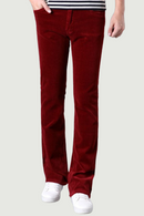 Men Casual Pants Micro Flare Pants Corduroy Pants Slim Classic Designer