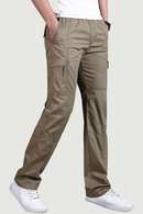 Casual Pants Men Cotton Breathable Joggers Men Military Straight Multi-pocket Work Trousers Male