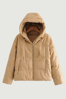 Streetwear women hooded wadded jacket lady thick cotton coats causal female zipper parka girls chic wadded jacket