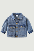 Spring Autumn Children Clothing Baby Pocket Outwear Jeans Handsome Kids Boys Denim Jacket