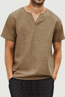 Men Casual Solid Simple Male Short Sleeves Tees