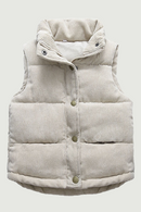 Kids Warm Vest Winter Girls Boys Thicken Waistcoat Corduroy Outerwear Vest Children Teens Cotton Jackets Coat for 2-8 years