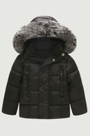 Baby Boys Girls Jacket Coat Children Kids Winter Thick Hooded Outerwear Christmas Warm Parka Cotton-Padded Clothes Snow Wear