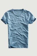 Short Sleeve T-shirts for Men Retro Summer Cotton Solid Tops Male Casual Simple Thin White Tee Clothing