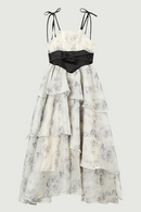 Women's Dress Vintage Style Kawaii Spaghetti Strap Floral One Piece Midi Dress Summer Dresses