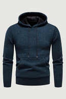 Autumn Winter Hoodies Men Hooded Sweatshirts Men Casual Knitted Pullovers Hooded Streetwear Solid Sports Sweatshirts