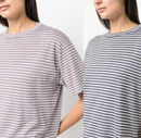 Women Stripes Breathable Tshirt Summer O-Neck Loose Casual Short Sleeve Tee for Female