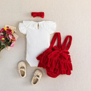 Toddler Girls Clothing Princess Baptism Birthday Newborn Cotton Romper Headband Dress Princess Outfits Suit