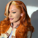 Ginger with Blonde Highlight Lace Frontal Body Wave Human Hair Wigs Transparent Lace Front Remy Hair Wig Pre Plucked