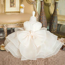 Children White Lace Dresses Evening Party Kids Sleeveless Ball Gowns 1st Birthday Baby Girl Princess