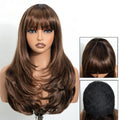 Burgundy Straight Bob Wig With Air Bangs Wigs For Women Daily Head Wig