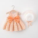Summer Baby Girl Dress Flower Princess Dresses for Girl Birthday Clothing With Hat Baby Suit Outfit