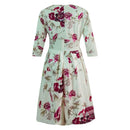 Women Elegent Floral Vintage Party Dress Long Sleeve Women Boho Dress Female Summer Holiday Casual Dress