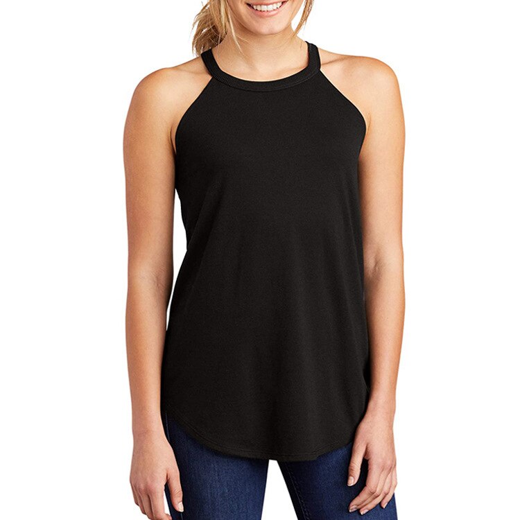 Women Cotton Solid Girls Tops for Summer Women Sleeveless T-shirts Basic Clothing for Women