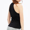 Womens Cotton Solid Girl Tops for Summer  Turtleneck Neck Vest Women Sleeveless T-shirts Basic Clothings for Women