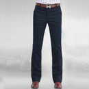 Men Flared Boot Cut Trousers Business Casual Classic British Style Office Comfortable Slim Formal Suit Bottom Pants