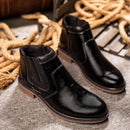 Men Boots Leather Autumn Winter Vintage Style Ankle Short Chelsea Boot Man Footwear