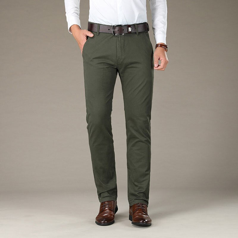 Mens Suit Pants High Quality Stretch Comfortable Cotton Office Pants Straight Business Casual Black Trousers