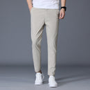Summer Ankle Length Suit Pants Trousers For Male Ice Silk Thin Man Formal
