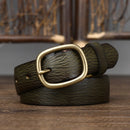 2.8cm Width Female Genuine Leather Belt Copper Pin Buckle Belts Women Jean Wild Belts Simple Waist Strap
