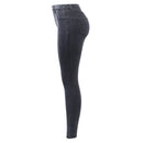Dark Grey Jeans Women`s Stretchy Denim Pencil Skinny Pants Trousers For Women