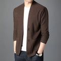 Men Sweater Cardigan Business Gentleman Casual Solid Pockets Comfortable Fit Knitting Jackets Male Coat Clothing