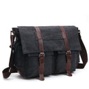 Men Messenger Bags Canvas and Leather Patchwork Big Satchel Shoulder Bags Male Laptop Briefcase Vintage Travel Handbag