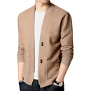 Men Sweater Cardigan Business Gentleman Casual Solid Pockets Comfortable Fit Knitting Jackets Male Coat Clothing