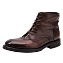 Vintage quality handmade designer leather Boots soft leather trainer knight lace Up Boots