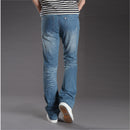 Men Micro-Horn Blue jeans version of the tide Slim trumpet Biker jeans