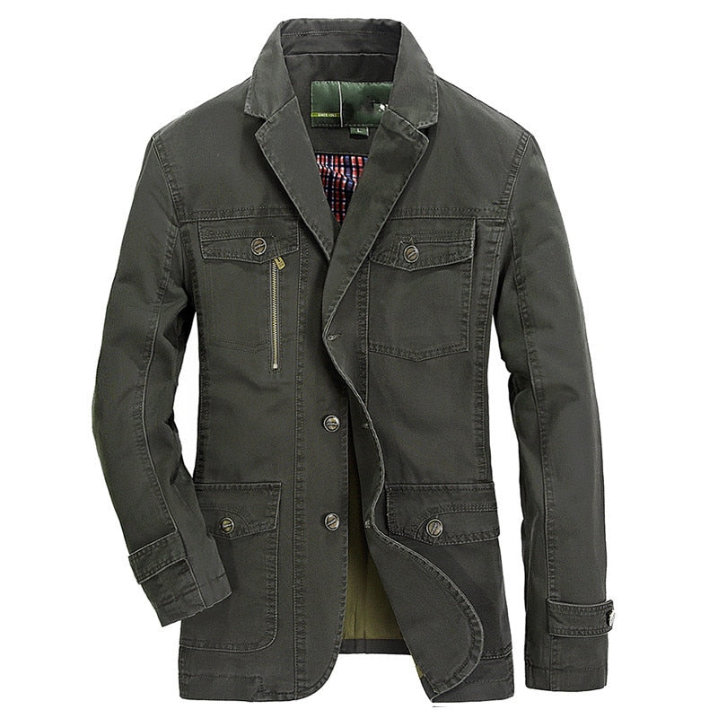 Military Blazer Jacket Men Spring Autumn Casual Coats Army Bomber Suit Jackets