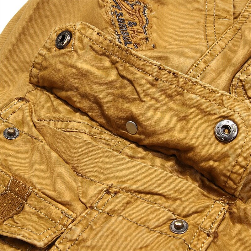 Summer Shorts Section Denim Shorts Men Cotton Short Fat Increase Young Men Bags Overalls
