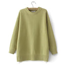 Women Clothing Sweaters Autumn Winter Pullover O-Neck Long Sleeve Knitted Jumper