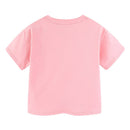 Girls Clothes Daisy Flower Striped Drop Shoulder T-shirts for Girls Clothing Short Sleeve Tops Kids T-Shirt Summer
